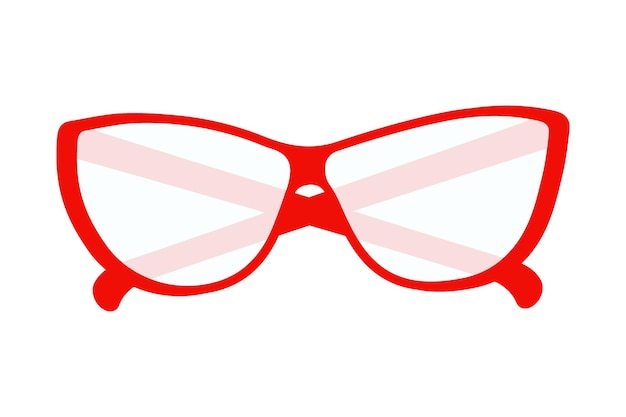 Elegante gestileerde bril met transparante lenzen in rood frame Gelukkige lerarendag Bebrilde man