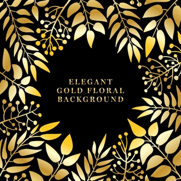 Vector elegante gouden bloemen achtergrond