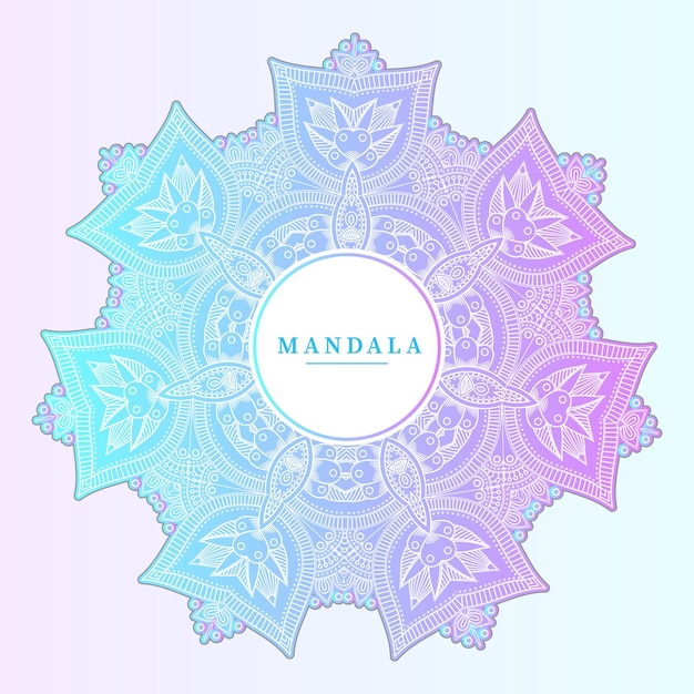 elegante gradiënt mandala vector voor ontwerp