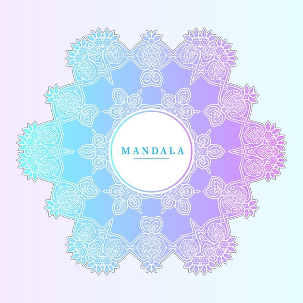 elegante gradiënt mandala vector voor ontwerp