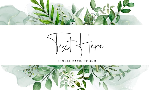 elegante groen aquarel bladeren achtergrond