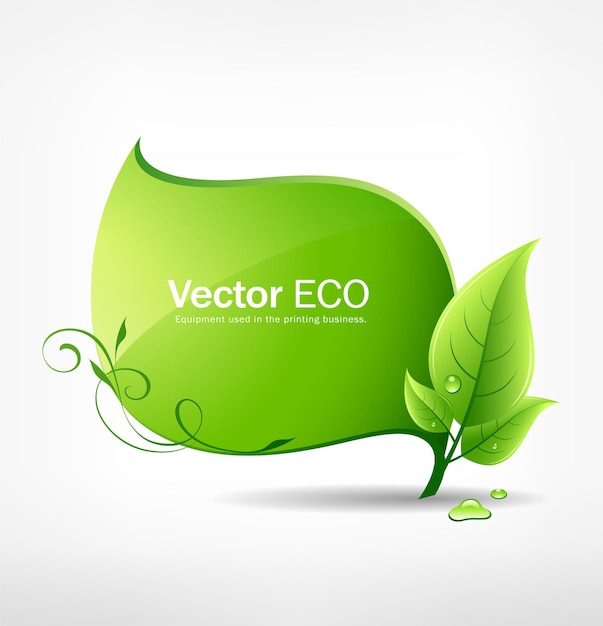 Vector elegante groene verlof vectorillustratie