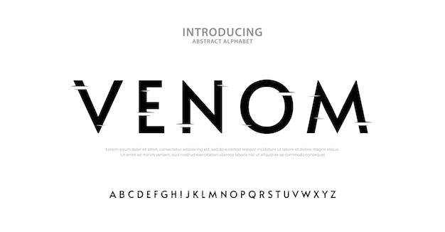 elegante horror alfabet lettertype typografie stedelijke stijl