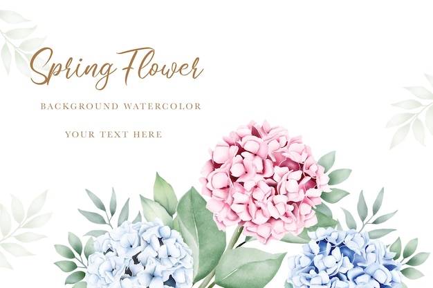 elegante hortensia bloemenachtergrond en frameontwerp