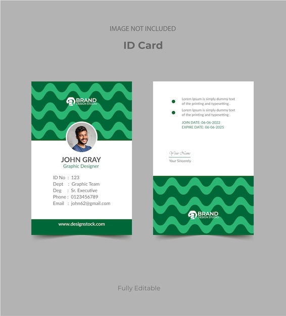 Elegante id-kaart ontwerpsjabloon