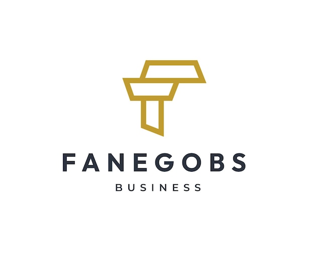 Elegante initiële F brief Logo sjabloon