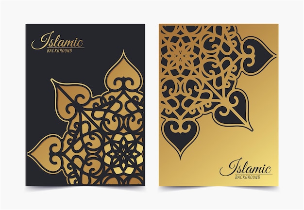 Elegante islamitische omslag met mandala-concept