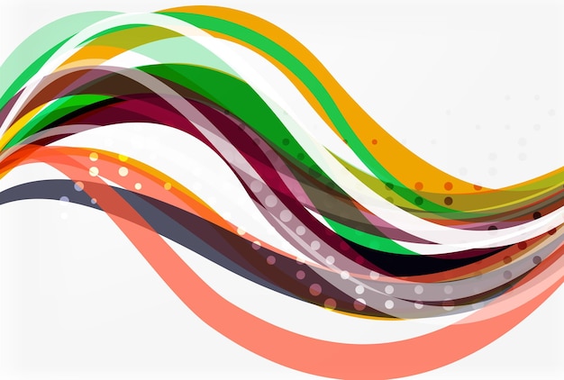 Elegante kleurrijke golfstrepen Vector sjabloon achtergrond voor workflow layout diagram aantal opties of webdesign
