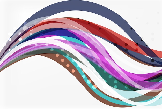 Elegante kleurrijke golfstrepen Vector sjabloon achtergrond voor workflow layout diagram aantal opties of webdesign