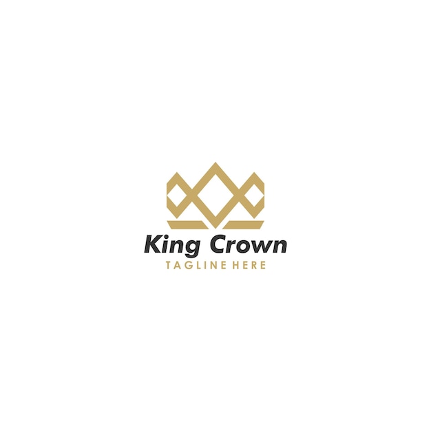 Elegante kroon logo pictogram vector geïsoleerd