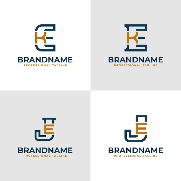 Elegante letters EK en KE Monogram Logo geschikt voor zaken met de initialen EK of KE