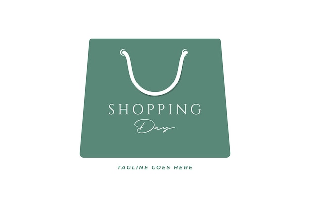 Elegante luxe boodschappentas te koop Discount Store Boutique Logo Design Vector