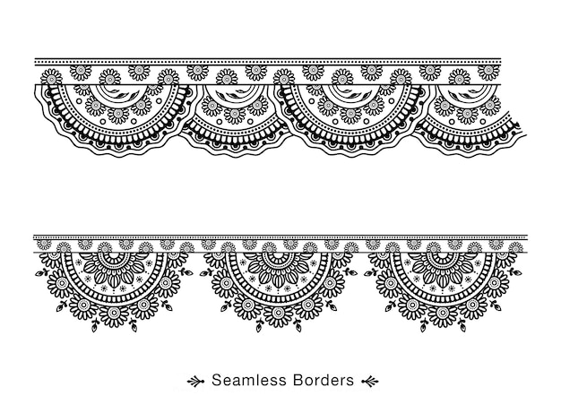 Vector elegante mandala naadloze rand