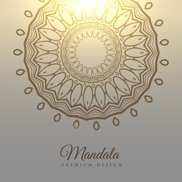 Elegante mandala ontwerp kaart achtergrond