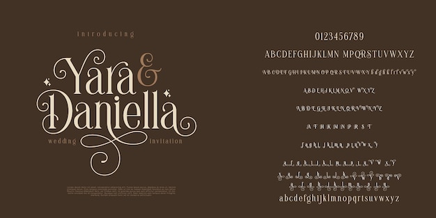 Elegante Mode en Minimale moderne serif alfabet font hoofdletters en nummer fonts victoriaanse