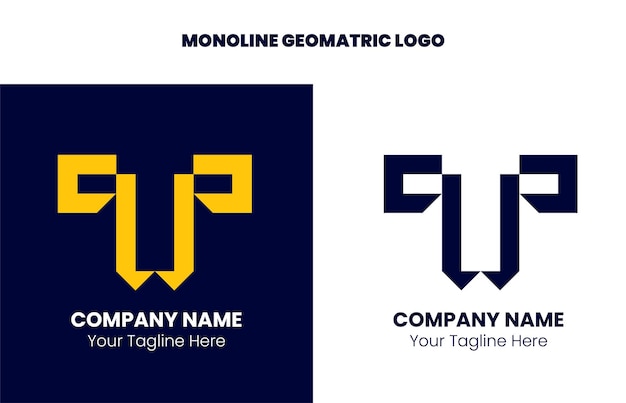 Vector elegante monoline-logocollectie