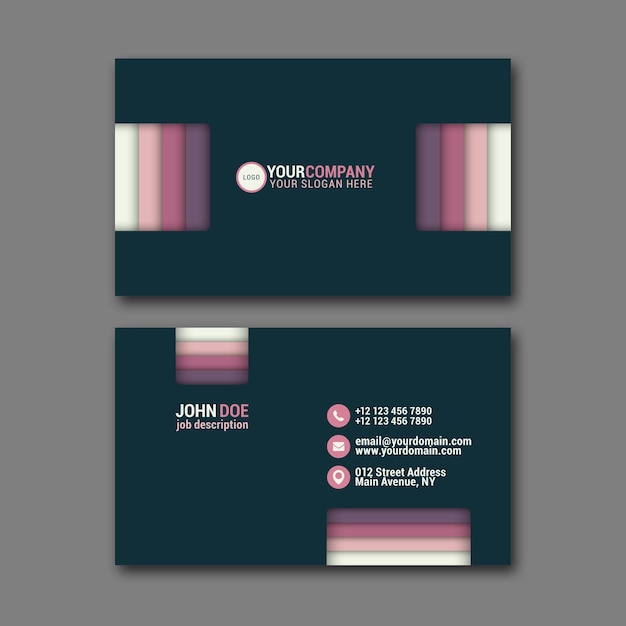 Elegante ontwerpsjabloon voor visitekaartjes voor creatief ontwerp