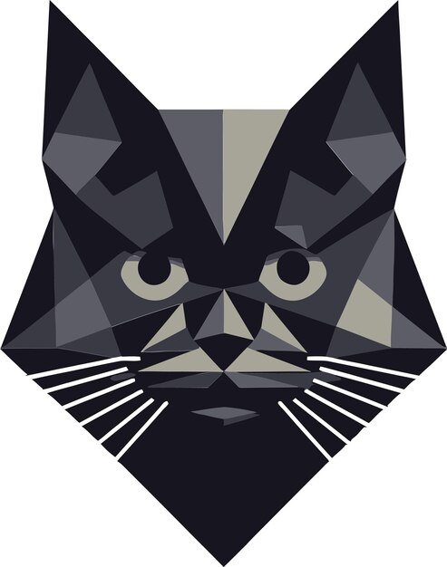 Vector elegante panther in darkness logo design cats grace in simplicity badge