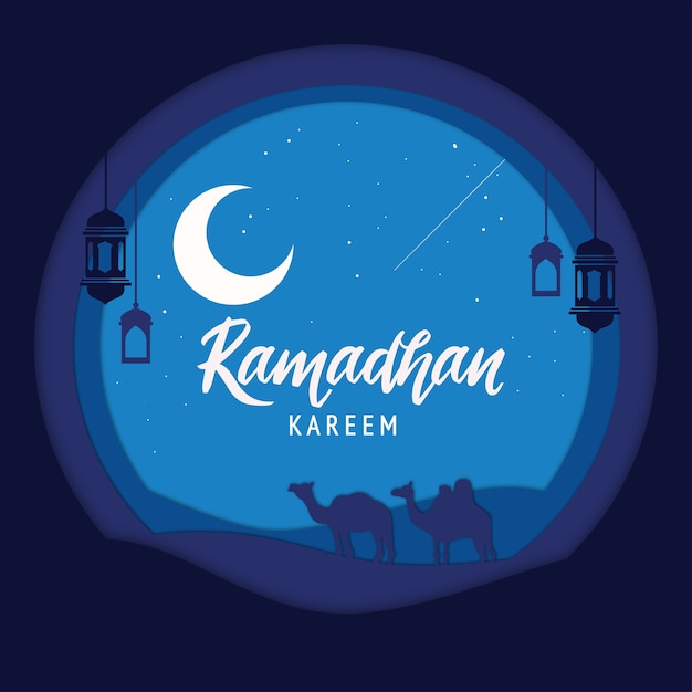 Elegante ramadan kareem decoratieve festival achtergrond