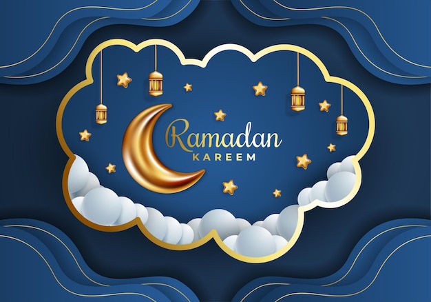 Elegante ramadan kareem decoratieve festivalkaart