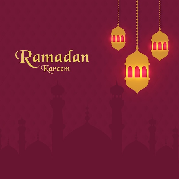 Elegante ramadan kareem decoratieve ontwerpachtergrond