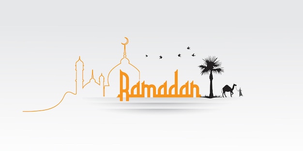 Elegante ramadan kareen illustratie