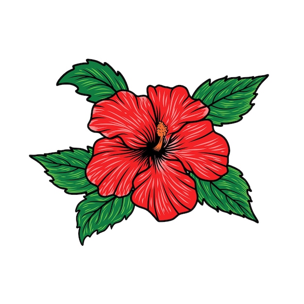 elegante rode roos bloem illustratie