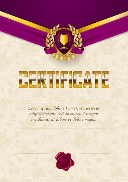 Elegante sjabloon van certificaat, diploma