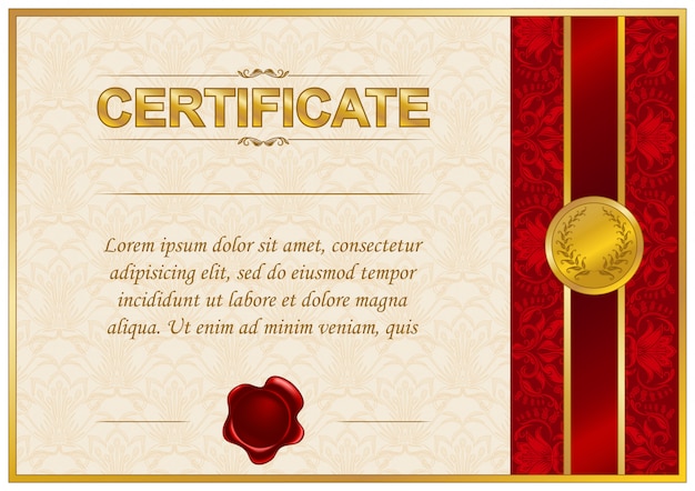 Vector elegante sjabloon van certificaat