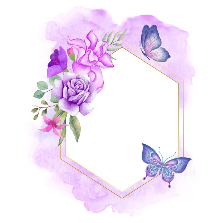 Elegante stijl aquarel bloemenframe met botanische decoratie