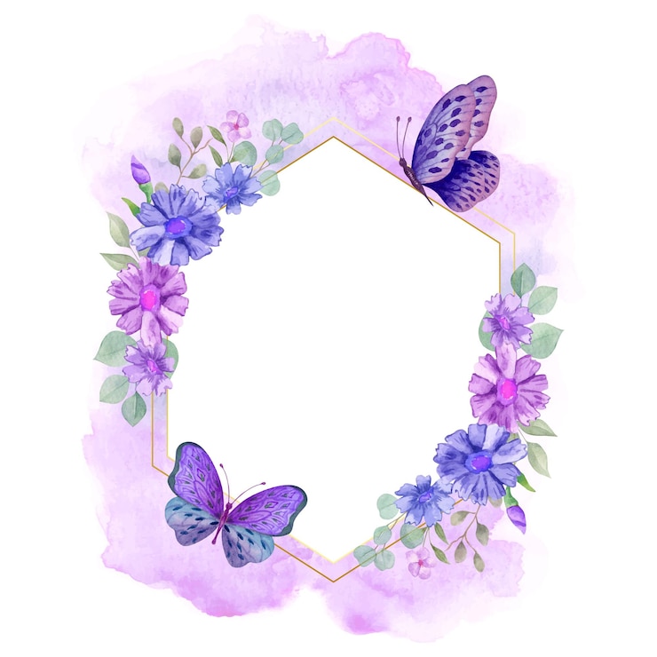 Elegante stijl aquarel bloemenframe met botanische decoratie