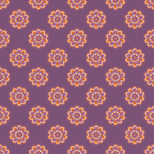 Elegante vector geometrische naadloze patroon mandala achtergrond