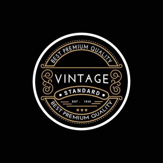 Elegante Vintage Retro Badge Label Embleem Logo ontwerpinspiratie