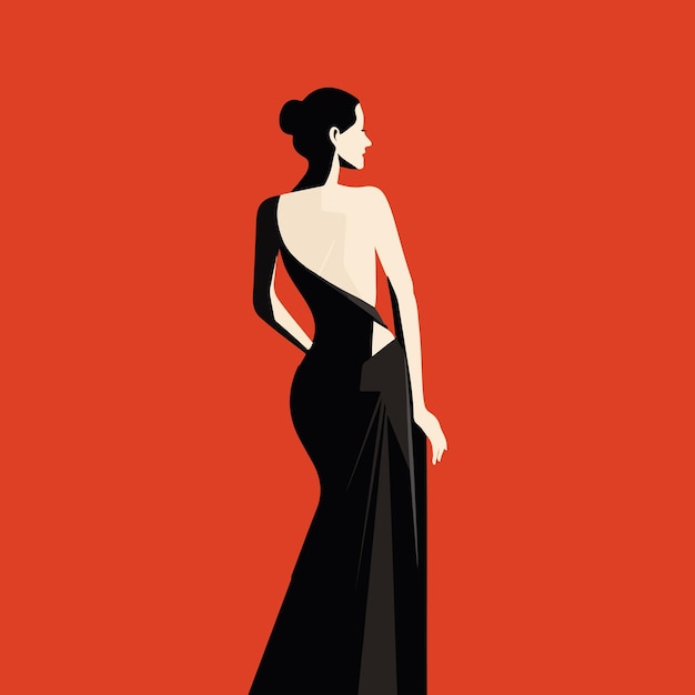 elegante vrouw plat illustratie vector