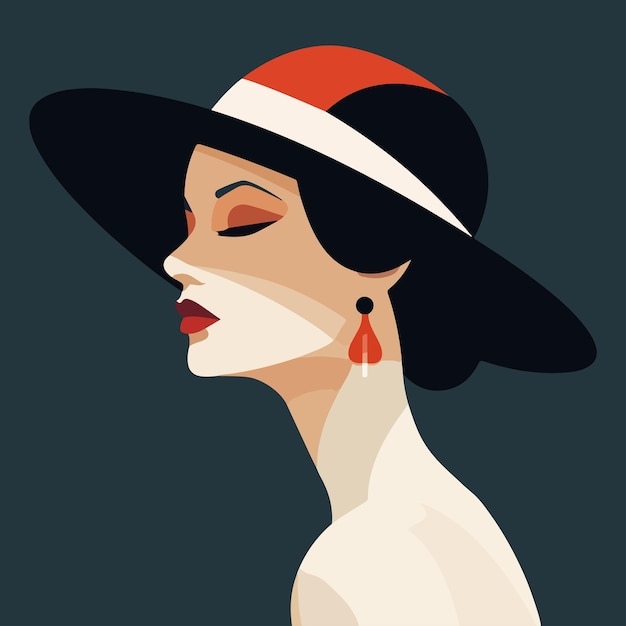 elegante vrouw plat illustratie vector