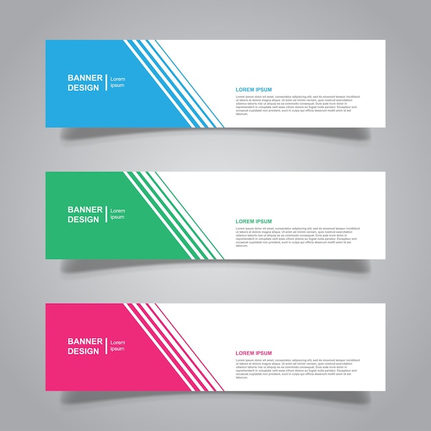 Elegantie banner set kleurrijke concept sjabloon vector design