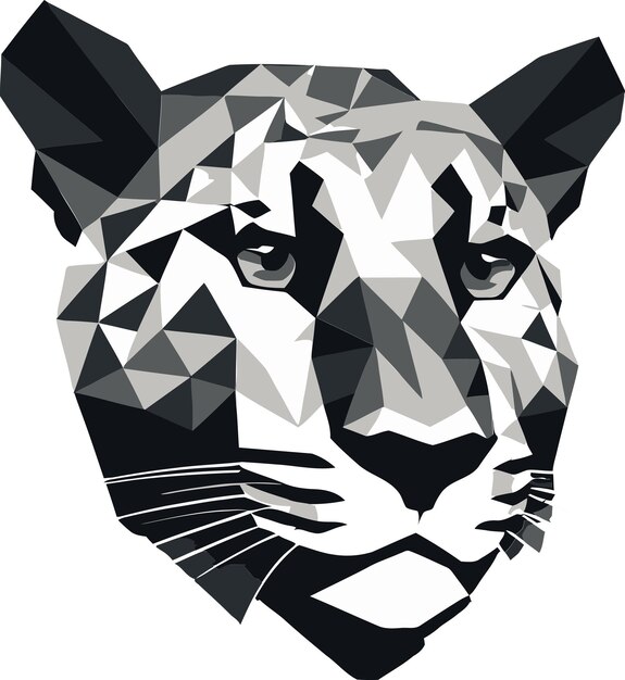 Vector elegantie in het wild zwart luipaardpictogram vector panter zwart luipaardembleem in vector