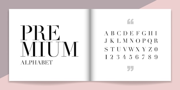 Elegantie lettertype en alfabet set.