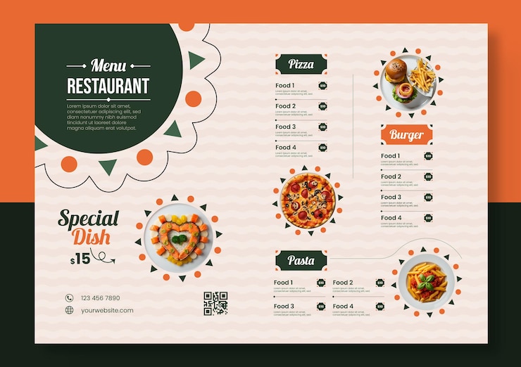 Vector an elegantly designed menu template explore unique flavors