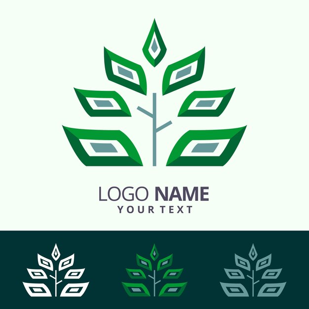 Vector elegantly shaped leaf full memory logojpg