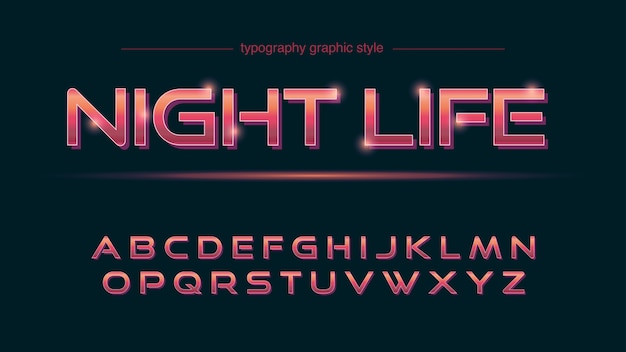 Elegent Red  Rounded Edges Uppercase Text Effect