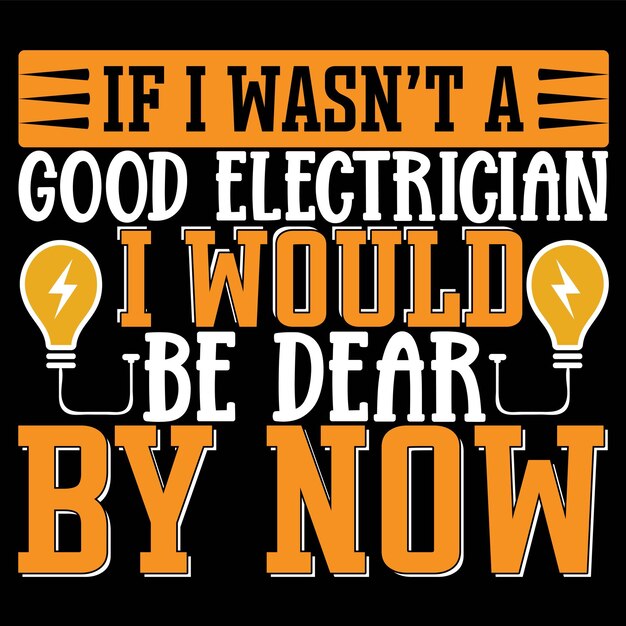 Elektricien vector t-shirt ontwerp