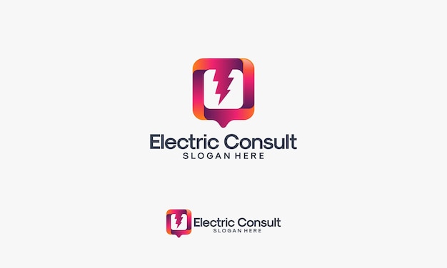 Elektriciteit consult logo ontwerpen vector elektriciteit logo ontwerpen vector