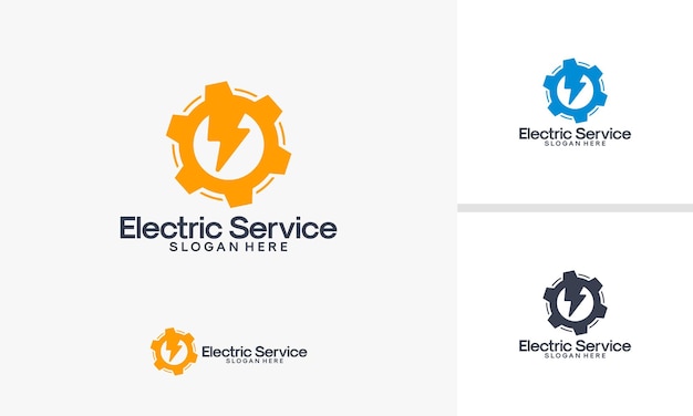 Elektriciteit Service logo sjabloon Elektriciteit technologie logo ontwerpen vector