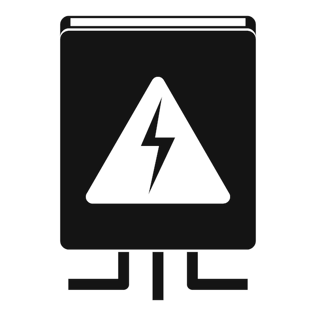 Elektriciteitskastpictogram Eenvoudige illustratie van elektriciteitskast vectorpictogram voor webontwerp dat op witte achtergrond wordt geïsoleerd