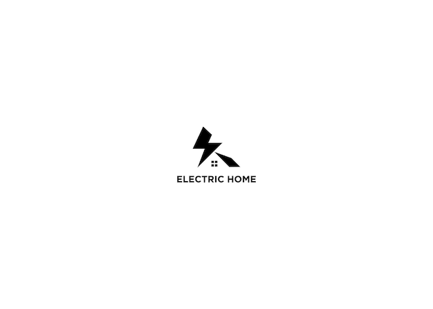 elektrisch huis logo ontwerp vectorillustratie