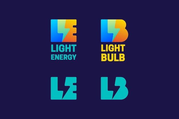 Elektrisch logo met bliksem en energie