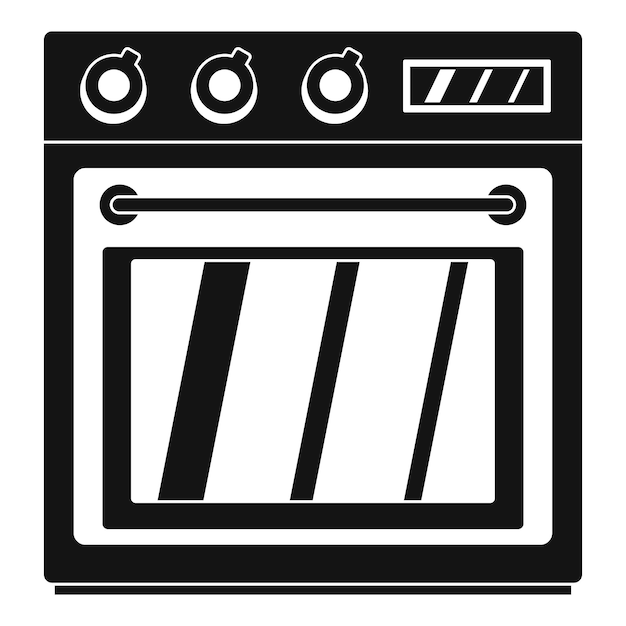 Elektrisch ovenpictogram Eenvoudige illustratie van elektrisch oven vectorpictogram voor Web