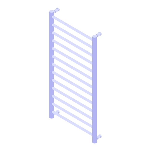 Elektrisch verwarmd handdoekenrek pictogram Isometrisch van elektrisch verwarmd handdoekenrek vector pictogram voor webdesign geïsoleerd op een witte achtergrond