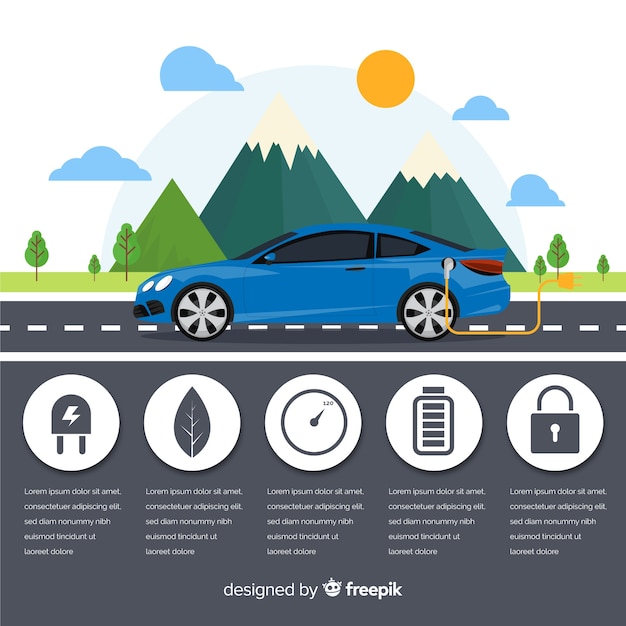 Elektrische auto infographic